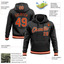 Laden Sie das Bild in den Galerie-Viewer, Uksn Individuelles Bestickt Schwarz Orange-Weiß Sport Pullover Sweatshirt Hoodie