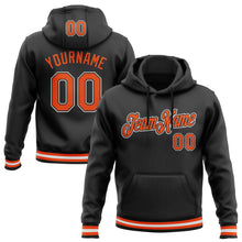 Laden Sie das Bild in den Galerie-Viewer, Uksn Individuelles Bestickt Schwarz Orange-Weiß Sport Pullover Sweatshirt Hoodie