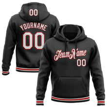 Laden Sie das Bild in den Galerie-Viewer, Uksn Individuelles Bestickt Schwarz Weiß-Rot Sport Pullover Sweatshirt Hoodie