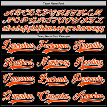Laden Sie das Bild in den Galerie-Viewer, Uksn Individuelles Schwarz Orange-Weiß Eishockey-Trikot