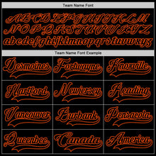 Laden Sie das Bild in den Galerie-Viewer, Uksn Individuelles Schwarz Orange Eishockey-Trikot