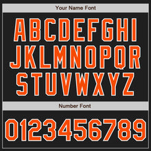 Laden Sie das Bild in den Galerie-Viewer, Uksn Individuelles Bestickt Schwarz Orange-Weiß Baseball Pullover Sweatshirt Hoodie