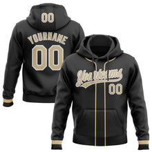 Laden Sie das Bild in den Galerie-Viewer, Uksn Individuelles Bestickt Schwarz Vegas-Gold-Weiß Baseball Pullover Sweatshirt Hoodie