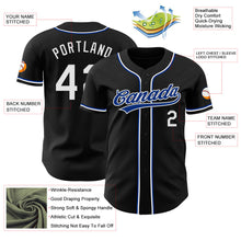 Laden Sie das Bild in den Galerie-Viewer, Uksn Individuelles Schwarz Weiß-Royalblau Authentisches Baseball-Trikot