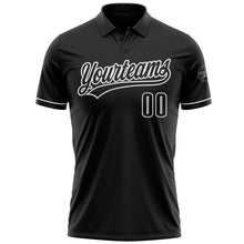 Laden Sie das Bild in den Galerie-Viewer, Uksn Individuelles Schwarz Weiß Vapor Golf Funktions-Poloshirt