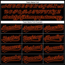 Laden Sie das Bild in den Galerie-Viewer, Uksn Individuelles Schwarz Schwarz-Orange Vapor Golf Funktions-Poloshirt