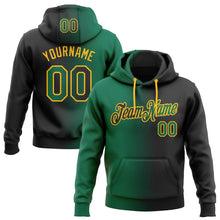Laden Sie das Bild in den Galerie-Viewer, Uksn Individuelles Bestickt Schwarz Kelly-Grün-Gold Farbverlauf Mode Sport Pullover Sweatshirt Hoodie