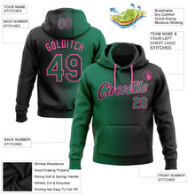Laden Sie das Bild in den Galerie-Viewer, Uksn Individuelles Bestickt Schwarz Kelly-Grün-Pink Farbverlauf Mode Sport Pullover Sweatshirt Hoodie