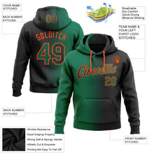 Laden Sie das Bild in den Galerie-Viewer, Uksn Individuelles Bestickt Schwarz Kelly-Grün-Orange Farbverlauf Mode Sport Pullover Sweatshirt Hoodie