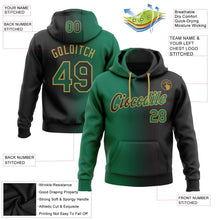 Laden Sie das Bild in den Galerie-Viewer, Uksn Individuelles Bestickt Schwarz Kelly-Grün-Altgold Farbverlauf Mode Sport Pullover Sweatshirt Hoodie