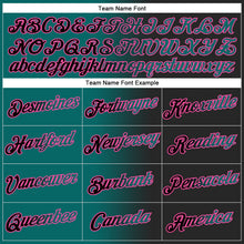 Laden Sie das Bild in den Galerie-Viewer, Uksn Individuelles Bestickt Schwarz Petrol-Pink Farbverlauf Mode Sport Pullover Sweatshirt Hoodie