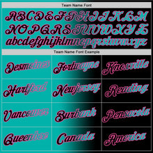 Laden Sie das Bild in den Galerie-Viewer, Uksn Individuelles Schwarz Aqua-Pink Farbverlauf Fashion Funktions-T-Shirt