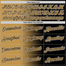 Laden Sie das Bild in den Galerie-Viewer, Uksn Individuelles Schwarz Altgold-Weiß Farbverlauf Fashion Funktions-T-Shirt