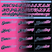 Laden Sie das Bild in den Galerie-Viewer, Uksn Individuelles Schwarz Pink-Hellblau Farbverlauf Fashion Funktions-T-Shirt