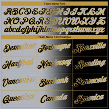 Laden Sie das Bild in den Galerie-Viewer, Uksn Individuelles Schwarz Grau-Altgold Farbverlauf Fashion Funktions-T-Shirt