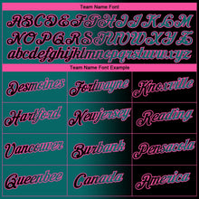 Laden Sie das Bild in den Galerie-Viewer, Uksn Individuelles Schwarz Petrol-Pink Farbverlauf Fashion Funktions-T-Shirt