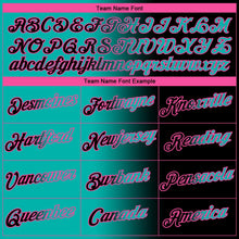 Laden Sie das Bild in den Galerie-Viewer, Uksn Individuelles Schwarz Aqua-Pink Farbverlauf Fashion Funktions-T-Shirt
