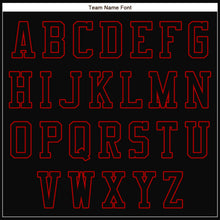 Laden Sie das Bild in den Galerie-Viewer, Uksn Individuelles Bomberjacke in Schwarz-Schwarz-Rot mit Druckknopfleiste und Varsity-Letterman-Stil