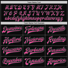 Laden Sie das Bild in den Galerie-Viewer, Uksn Individuelles Bomberjacke in Schwarz-Kelly-Grün-Pink mit Druckknopfleiste und Varsity-Letterman-Stil