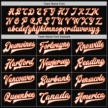 Laden Sie das Bild in den Galerie-Viewer, Uksn Individuelles Bomberjacke in Schwarz mit weißen Nadelstreifen in Orange, Druckknopfleiste und Varsity-Letterman-Stil