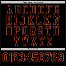 Laden Sie das Bild in den Galerie-Viewer, Uksn Individuelles Bomberjacke in Schwarz-Orange mit Druckknopfleiste und Varsity-Letterman-Stil