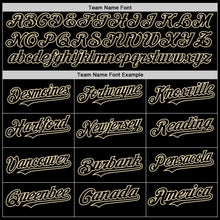 Laden Sie das Bild in den Galerie-Viewer, Uksn Individuelles Bomberjacke in Schwarz-Creme mit Druckknopfleiste, Kapuze und Varsity-Letterman-Stil