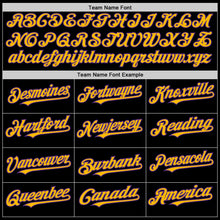 Laden Sie das Bild in den Galerie-Viewer, Uksn Individuelles Bomberjacke in Schwarz-Violett-Gold mit Druckknopfleiste, Kapuze und Varsity-Letterman-Stil