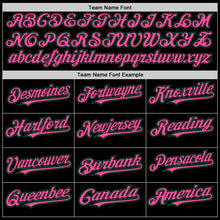 Laden Sie das Bild in den Galerie-Viewer, Uksn Individuelles Bomberjacke in Schwarz-Pink-Kelly-Grün mit Druckknopfleiste, Kapuze, Zweifarben-Design und Varsity-Letterman-Stil