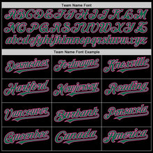 Laden Sie das Bild in den Galerie-Viewer, Uksn Individuelles Bomberjacke in Schwarz-Kelly-Grün-Pink mit Druckknopfleiste, Kapuze, Zweifarben-Design und Varsity-Letterman-Stil