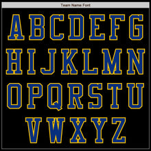 Laden Sie das Bild in den Galerie-Viewer, Uksn Individuelles Bomberjacke in Schwarz-Royalblau-Gelb mit Reißverschluss und Varsity-Letterman-Stil