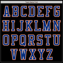 Laden Sie das Bild in den Galerie-Viewer, Uksn Individuelles Bomberjacke in Schwarz-Royalblau-Orange mit Reißverschluss und Varsity-Letterman-Stil