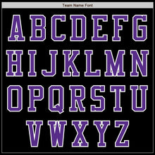 Laden Sie das Bild in den Galerie-Viewer, Uksn Individuelles Bomberjacke in Schwarz-Violett-Weiß mit Reißverschluss und Varsity-Letterman-Stil