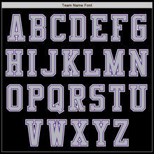 Laden Sie das Bild in den Galerie-Viewer, Uksn Individuelles Bomberjacke in Schwarz-Violett-Grau mit Reißverschluss und Varsity-Letterman-Stil