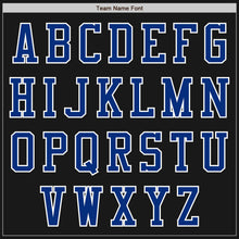 Laden Sie das Bild in den Galerie-Viewer, Uksn Individuelles Bomberjacke in Schwarz-Royalblau-Weiß mit Reißverschluss, Zweifarben-Design und Varsity-Letterman-Stil
