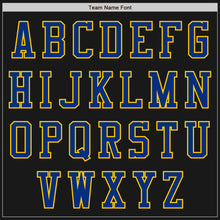 Laden Sie das Bild in den Galerie-Viewer, Uksn Individuelles Bomberjacke in Schwarz-Gelb-Royalblau mit Reißverschluss, Zweifarben-Design und Varsity-Letterman-Stil