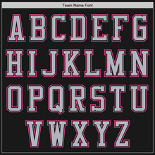 Laden Sie das Bild in den Galerie-Viewer, Uksn Individuelles Bomberjacke in Schwarz-Grau-Pink mit Reißverschluss, Zweifarben-Design und Varsity-Letterman-Stil