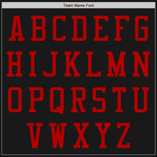 Laden Sie das Bild in den Galerie-Viewer, Uksn Individuelles Bomberjacke in Schwarz-Rot mit Reißverschluss, Zweifarben-Design und Varsity-Letterman-Stil