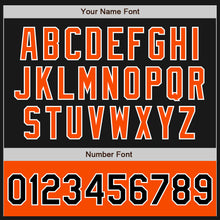 Laden Sie das Bild in den Galerie-Viewer, Uksn Individuelles Bomberjacke in Schwarz-Orange-Weiß mit Reißverschluss, Zweifarben-Design und Varsity-Letterman-Stil