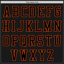 Laden Sie das Bild in den Galerie-Viewer, Uksn Individuelles Bomberjacke in Schwarz-Orange mit Reißverschluss, Zweifarben-Design und Varsity-Letterman-Stil