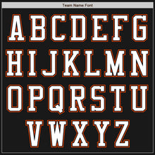 Laden Sie das Bild in den Galerie-Viewer, Uksn Individuelles Bomberjacke in Schwarz-Weiß-Orange mit Reißverschluss, Zweifarben-Design und Varsity-Letterman-Stil