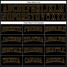 Laden Sie das Bild in den Galerie-Viewer, Uksn Individuelles Schwarz Schwarz-Altgold Langarm Funktions-T-Shirt