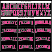 Laden Sie das Bild in den Galerie-Viewer, Uksn Individuelles Schwarz Pink-Weiß Langarm Funktions-T-Shirt