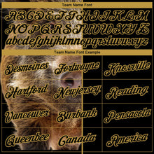Laden Sie das Bild in den Galerie-Viewer, Uksn Individuelles Schwarz Altgold 3D Tier Wildschwein Jagd Langarm Funktions-T-Shirt