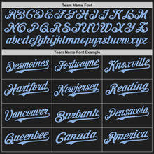 Laden Sie das Bild in den Galerie-Viewer, Uksn Individuelles Schwarz Hellblau-Pink Klassischer Vertikalstreifen Flüssige Textur Authentisches Baseball-Trikot