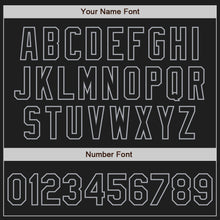 Laden Sie das Bild in den Galerie-Viewer, Uksn Individuelles Schwarz-Grau Klassischer Vertikalstreifen Flüssige Textur Authentisches Baseball-Trikot