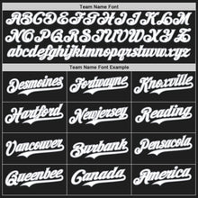 Laden Sie das Bild in den Galerie-Viewer, Uksn Individuelles Schwarz Weiß-Grau Klassischer Vertikalstreifen Flüssige Textur Authentisches Baseball-Trikot