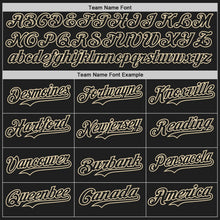 Laden Sie das Bild in den Galerie-Viewer, Uksn Individuelles Schwarz Creme-Creme Klassischer Vertikalstreifen Flüssige Textur Authentisches Baseball-Trikot