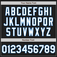 Laden Sie das Bild in den Galerie-Viewer, Uksn Individuelles Schwarz Weiß-Elektrisch Blau Klassischer Vertikalstreifen Flüssige Textur Authentisches Baseball-Trikot