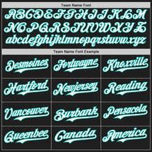 Laden Sie das Bild in den Galerie-Viewer, Uksn Individuelles Schwarz Weiß-Aqua Klassischer Vertikalstreifen Flüssige Textur Authentisches Baseball-Trikot
