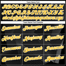 Laden Sie das Bild in den Galerie-Viewer, Uksn Individuelles Schwarz Gold-Weiß 3D-Bowling Linien Funktions-Poloshirt